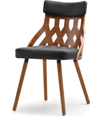 Zdjęcie produktu dla Designerskie krzesło do jadalni PANAJOTA - orzech / czarny 1
