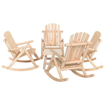 Produktbild von [Home] 5-tlg. Garten-Lounge-Set Massivholz Fichte , Neue Mode 2024 im häuslichen Leben