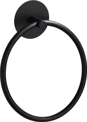 Produktbild von Handtuchhalter - Handtuchring - selbstklebender Handtuchhalter - rostfreies Stahl - Badezimmer - Wandmontage - 3 m - selbstklebende Handtuchleisten - matt schwarz