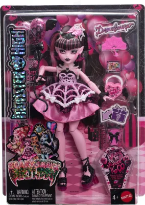 Image de Poupée Draculaura avec robe de fête et accessoires