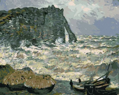 Produktbild von Zuty - Malen nach Zahlen - DAS FELSENTOR IN ÉTRETAT (CLAUDE MONET), 40x50 cm, ohne Keilrahmen