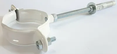 Produktbild von Wandhalterung, Aluminiumkragen für weißes Luftkanalrohr - Durchmesser 60 mm