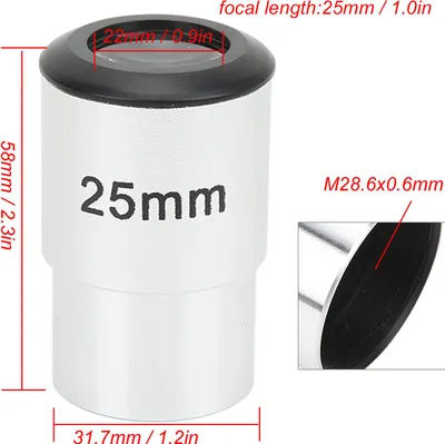 Produktbild von 1,25-Zoll-Teleskopokular mit 25 mm Brennweite, astronomisches Zubehör für die Beobachtung von Mondhimmelplaneten