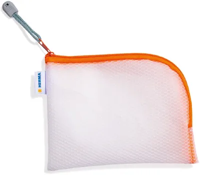 Image de HERMA 20028 Pochette universelle A6 orange 19x14cm avec fermeture éclair en coin
