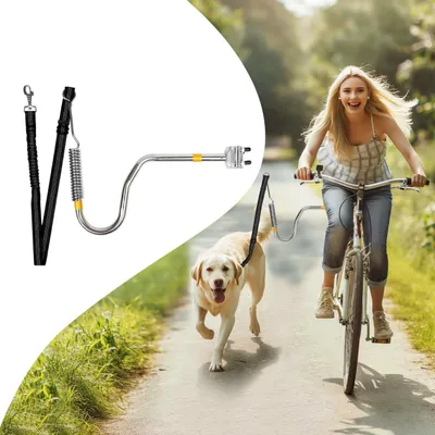 Produktbild von Fahrrad-Hundeleine stoßdämpfend verstellbar gelb