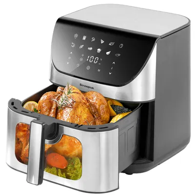 Produktbild von Heißluftfritteuse 8.5L Airfryer mit 12 Programmen, 1800,00 W, Grill, Hochwertige Metallstruktur, Antihaftbeschichtung, Einstellbare Teperaturregelung