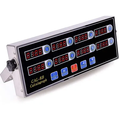 Produktbild von Gewerblicher digitaler Küchentimer mit großem Display – 8-Kanal-Timer für Fritteusen, lauter Alarm – manuell einstellbar, auch zum Eierkochen