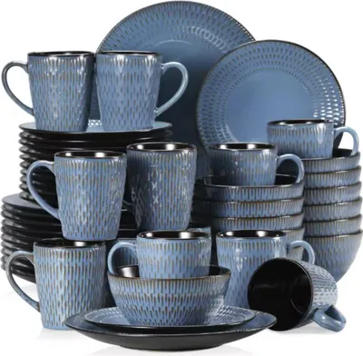 Immagine prodotto di Set da portata Noblesse Morencia - 48 pezzi - 8 persone - Blu cielo - Servizi da tavola - Piatti da portata - Piatti fondi - Piatti da colazione - Piatti da portata - Piatti da cucina - Design - Stile da tavola