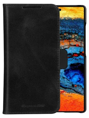 Produktbild von dbramante1928 Lynge - Flip-Hülle für Mobiltelefon - genarbtes Leder - Schwarz - für Samsung Galaxy S25 Ultra