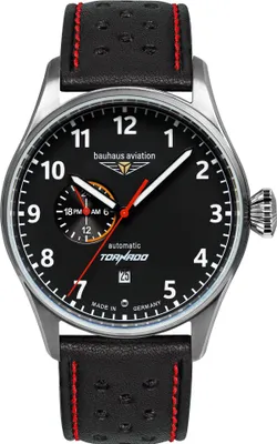 Produktbild von Bauhaus Herrenuhr Automatikuhr mit schwarzem Zifferblatt Modell 2764-2