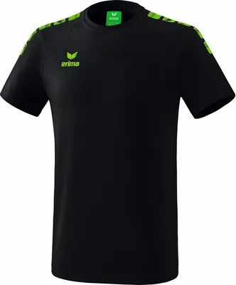 Produktbild von Erima Essential 5-C T-Shirt Kinder - Schwarz / Green Gecko  | Größe: 128