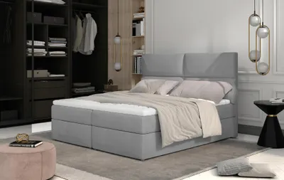 Produktbild von Kontinentales Bett mit Stauraum 180x200 ARLUNE - grau