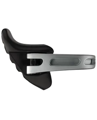 Fingerrest von Edelrid; aus schwarzem Kunststoff mit silbernem Metallrahmen; für Eisgeräte und Lawinenschutz.