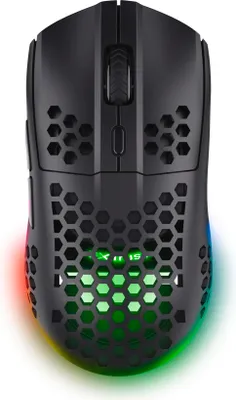 Image de Souris gaming sans fil - Rechargeable - 75 g - LED - Noir