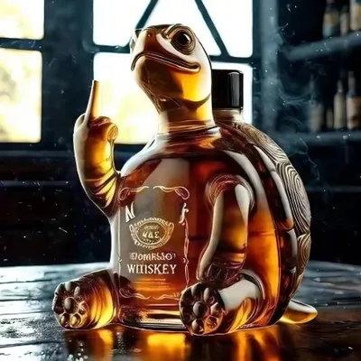 Obrázek produktu pro Skleněná karafa na whisky ve tvaru želvy, kreativní láhev na vodku na víno a lihoviny, dekorativní skleněná láhev do baru a obývacího pokoje, karafa ve tvaru zvířete