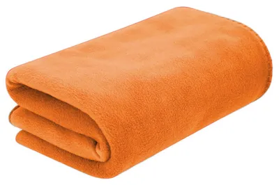 Zdjęcie produktu dla Koc polarowy/pled – pomarańczowy – 120 x 150 cm – poliester