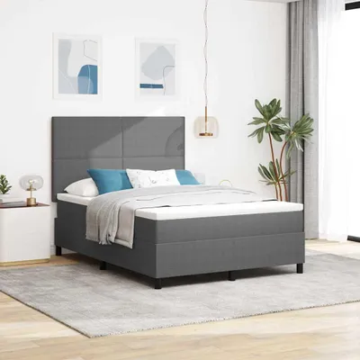 Produktbild von Maison Exclusive - Boxspringbett Hellgrau und Weiß 140 x 200 cm Cordstoff
