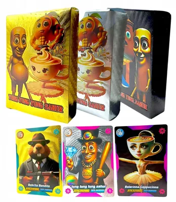 Produktbild von Brainrot 3-in-1 Collectible Cards – Gold, Black and Silver – 165 pieces – TCG