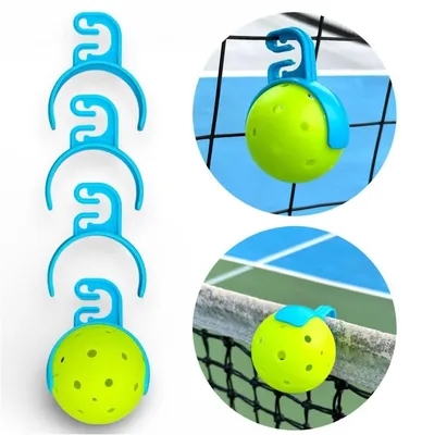 Produktbild von INF Pickleball-Ball-Clip 4er-Set Kunststoff 9cm x 7.7cm x 2.5cm Spielfeld
