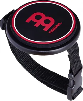 Produktbild von Meinl Cymbals Knee Pad Drum Übungspad 4 Zoll (10,16cm) mit Bein Gurt Halterung (60cm) Medium Rebound, Natürliches Spielgefühl - Schlagzeug Zubehör, Schwarz (MKPP-4)