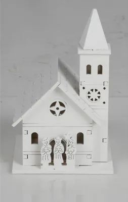 Produktbild von Weihnachten Dekohaus aus Holz 1LED Dekofigur Advent Dekoration