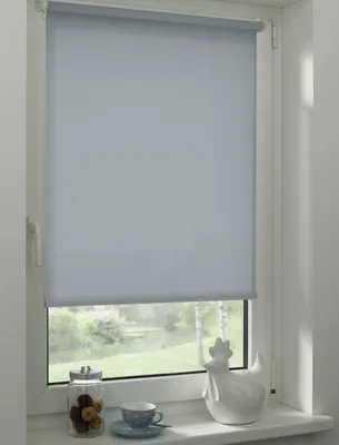 Produktbild von Gardinia EasyFix Rollo rauchblau 75 x 150 cm