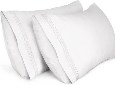 Produktbild von Famanu Kissenbezüge 50 x 75 cm - 2 Stück, weich und atmungsaktiv, weiß