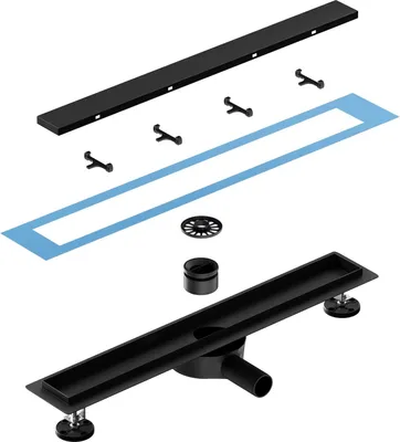 Produktbild von Duschtasse - Edelstahl - 60 cm - Schwarz