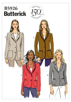 Productafbeelding van Patroon voor een damesjas, merk Butterick, model B5926B5, maten 36-44