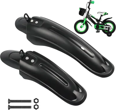 Produktbild von Fahrradschutzblech Set, langlebiger Spritzschutz, 30.5 cm, leicht, einfach zu montieren, schwarz