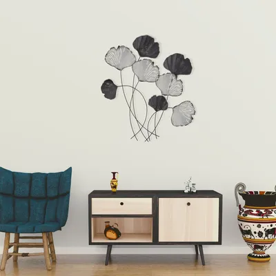 Obrázek produktu pro Wallity, dekorativní kovový nástěnný doplněk, ručně malovaný, 76 x 5 x 70 cm | 100 % kov (tloušťka: 0,8 mm) | Jedinečný design, ideální do moderních obytných prostor a kanceláří.