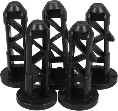 Imagen del producto de Juego de 5 tapas para contenedores de basura, con cierres universales, de plástico, para jardín y cocina