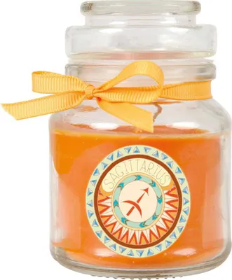 Produktbild von HS Candle "Sternzeichen" Duftkerze  im Bonbonglas ( Schütze ) - viele Motive zur Auswahl, 120g - Brenndauer bis zu 30 Std - Sagittarius