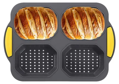 Obrázok produktu pre Solidchoice – Silikónová forma na pečenie bagiet s 4 priehradkami