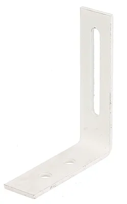Produktbild von Alberts 332815 Verstellwinkel | mit Langloch | weiß kunststoffbeschichtet | 65 x 80 x 20 mm