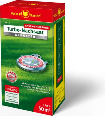 Immagine prodotto di Wolf Garten LR-S 50 Turbo Ombra per risemina prato 1 kg scatola pieghevole