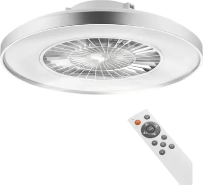Zdjęcie produktu dla Bkzo Lampa Sufitowa Led Z Dwukierunkowym Wentylatorem I Pilotem 60 Cm Chrom