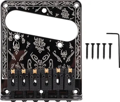 Produktbild von Feste Brücke für E-Gitarre als Ersatz für Squier 6 Saddle Vintage geschnitzte Basis 52,5 mm
