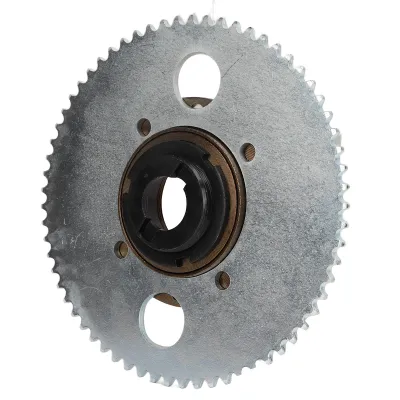 Imagen del producto de Conjunto de piñón y volante para bicicleta, conjunto de volante para conexión del sistema de pedales de bicicleta eléctrica, juego de bielas de 25H y 65T, conjunto de piñón de 65T con 4 agujeros, piñón libre para bicicleta, piezas de modificación para plato de cadena de bicicleta