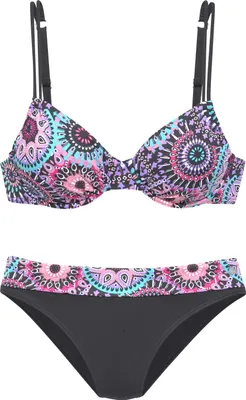 Produktbild von LASCANA Bügel-Bikini lila bedruckt Größe 36 Cup F