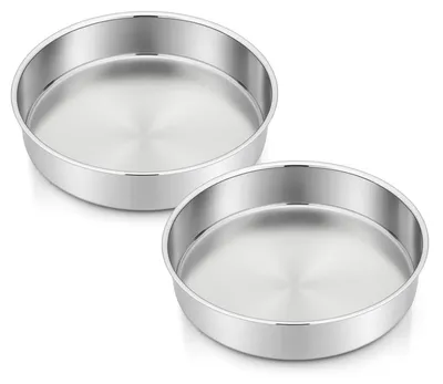 Produktbild von Runde Backformen 2er Set Edelstahl 19 x 5 cm