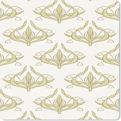 Produktbild von MuchoWow® Mauspad Mousepad Muster - Blumen - Jugendstil 20x20 cm - Mousepads - Maus Mat - Pad - Mausunterlage - Desk Mat - Bureauartikeln