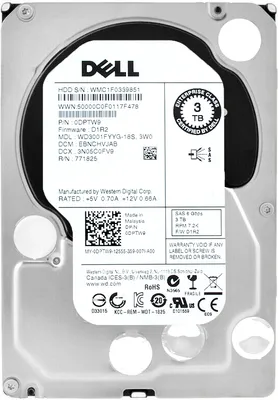 Produktbild von Festplatte Dell 3Tb WD3001FYYG 32Mb Cache 7200Rpm Sas II 3,5" Zoll 0DPTW9