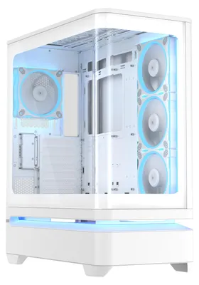Zdjęcie produktu dla ASUS PRIME AP304 TG ARGB WHITE, PC, Biały, Mini-ITX, ATX, micro ATX, Wielo, 17,5 cm, 42 cm