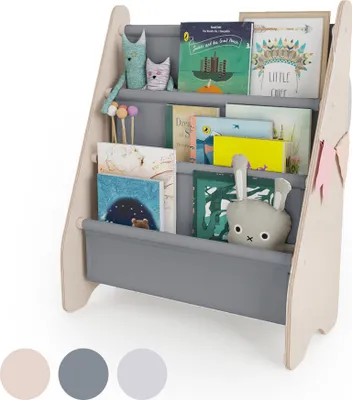 Produktbild von MAMOI® Bücherregal für kinder, Bücherkiste für kinderzimmer, Book shelf, Buchregal, Wandregal kinderregal, Kinderbücherregal, Bücherbank aus holz für Kleinkind, Kindermöbel für kleines kind