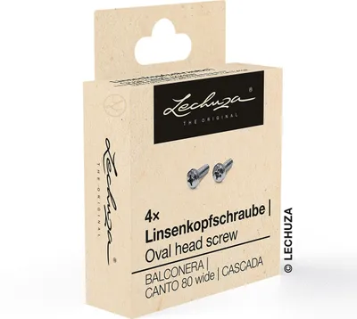 Produktbild von LECHUZA® Ersatzteil 4 Linsenkopfschrauben für Balkonkastenhalter CASCADA & CANTO wide