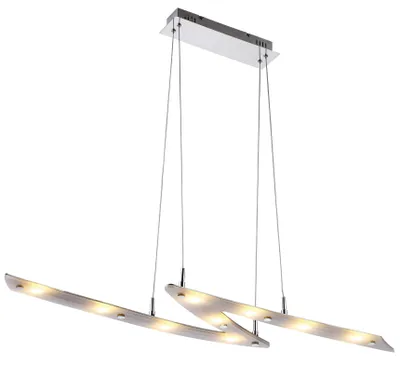 Produktbild von 27W LED Pendelleuchte SONIC – Z-förmig, Aluminium gebürstet, warmweiß, dimmbar von Esto Leuchten