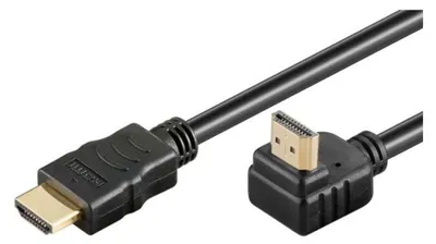 Produktbild von PremiumCord HDMI+Ethernet, M/M 90, 1m, 1m, HDMI, HDMI
