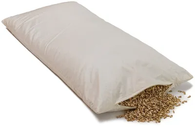 Produktbild von Bio Dinkelspelzkissen 40x80cm, Bio-Perkal + Bio Füllung, direkt befüllt | ungefärbt und ungebleicht | Schlafkissen, Kopfkissen