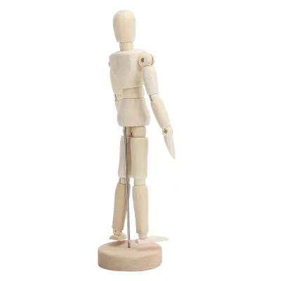 Obrázok produktu pre Wooden Mannequin 21.7cm High Artist Moveable Adjustable Drawing Human Models for Home Ornaments